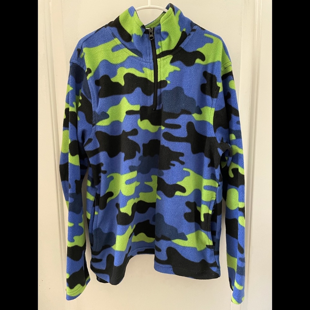 Boys Camo Fleece Pullover 12/14